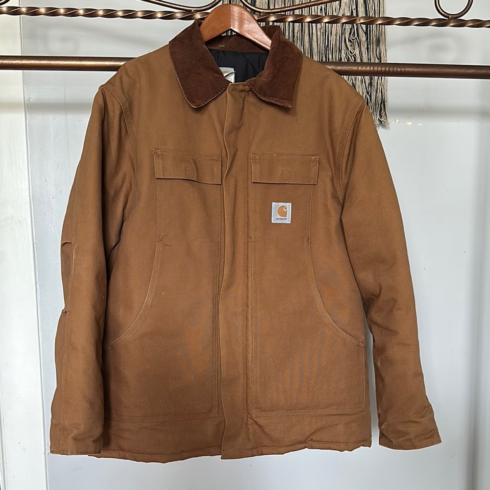 Carhartt Brown Military Field Jacket Rugged Canvas